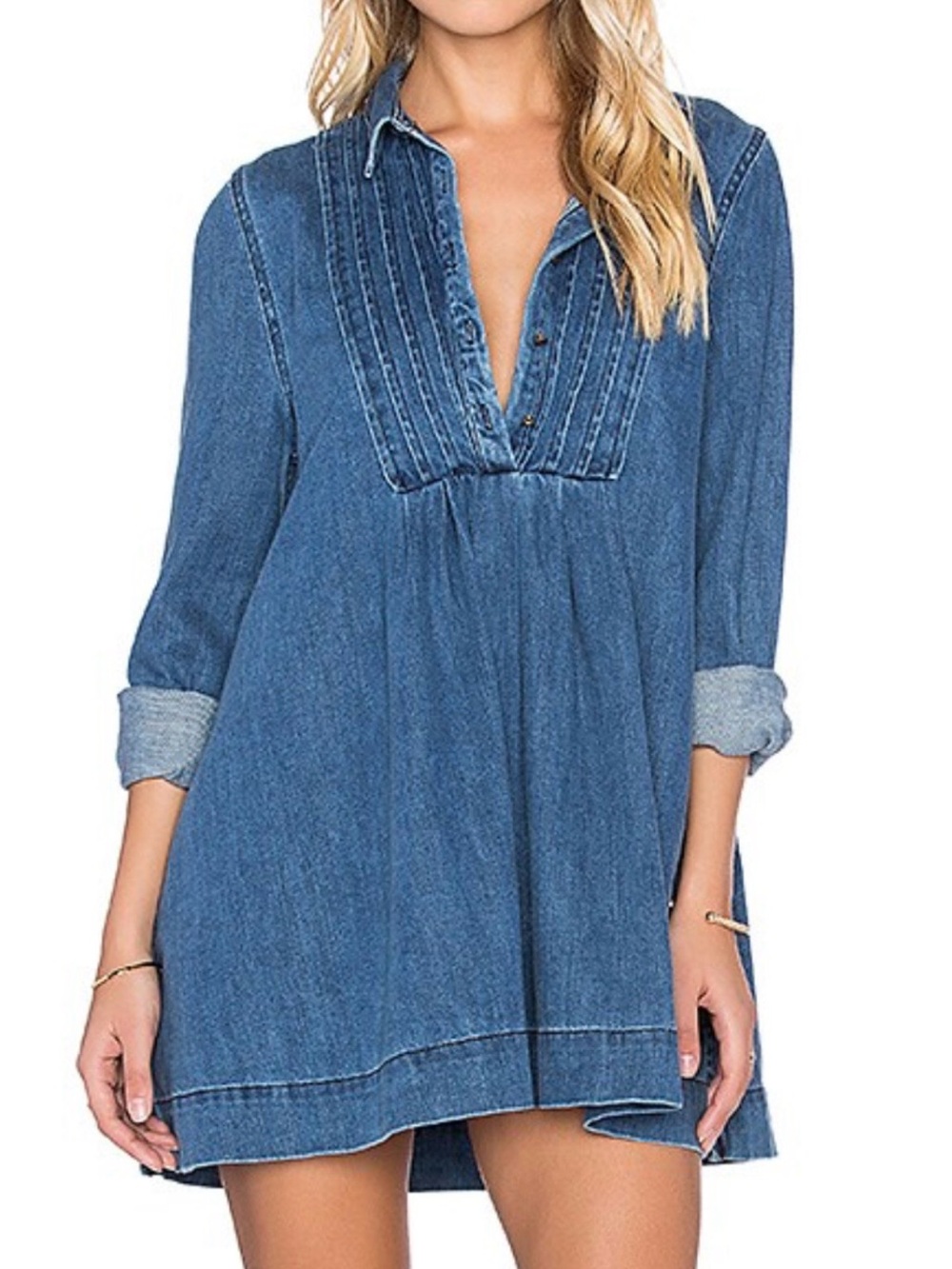 Free People”Baby Blues” Denim Tunic